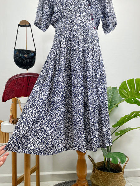 1990s grunge pop floral collared weekend dress | Harriet |