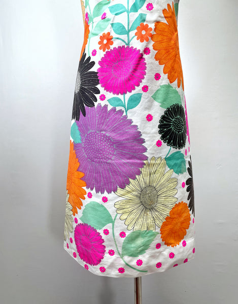 Twix | Vintage 1960s Twiggy mod flower power sheath mini dress
