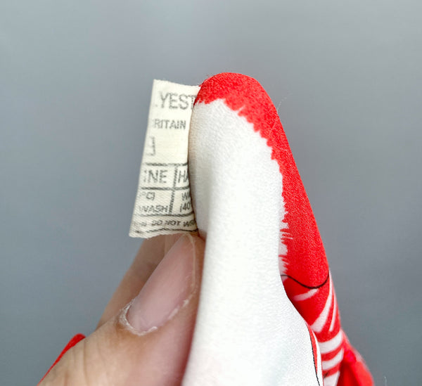 Sasha | Vintage 1980s cowl-neck flowy chiffon geometric print dress