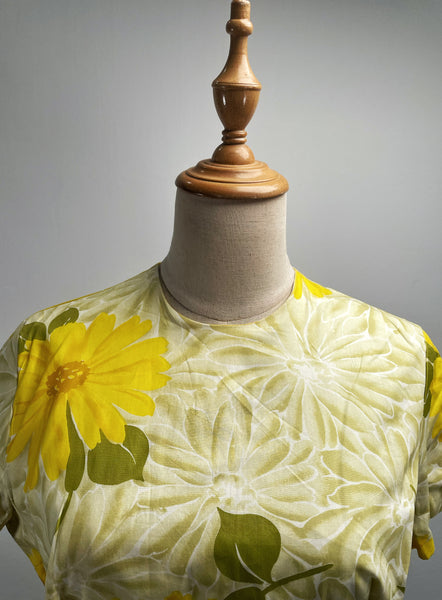 1950s 1960s sunflower yellow cocktail dress | Shae |