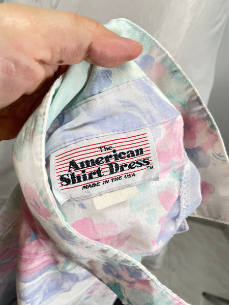 Bonnie | Vintage 1980s Pastel pink purple and blue American Shirtdress (Copy)