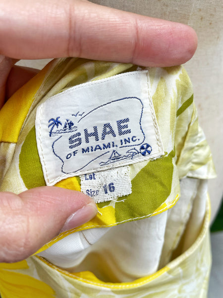 1950s 1960s sunflower yellow cocktail dress | Shae |