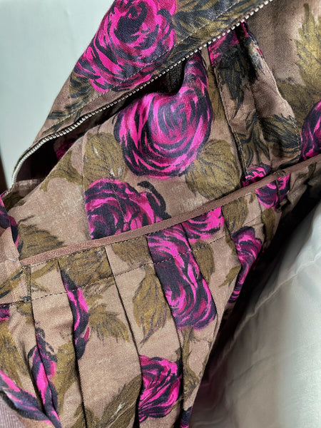 Viva En Rose | Vintage 1950s 1960s Madmen era cocktail dress with rose print