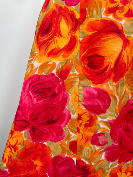 Rosario | Vintage 1950s 1960s 2-way Alice of California rose print floral dress