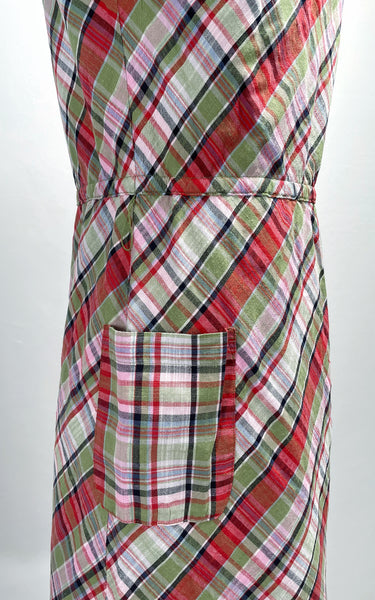 Gemma | Vintage 1990s checkered Lands’ End sheath dress with huge front pockets
