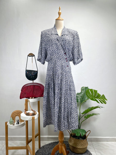 1990s grunge pop floral collared weekend dress | Harriet |