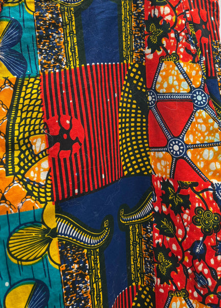 Vintage 60s 70s African Wax Print Patchwork Batik Pants | Ankara Trousers XXL
