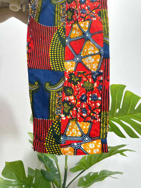 Vintage 60s 70s African Wax Print Patchwork Batik Pants | Ankara Trousers XXL