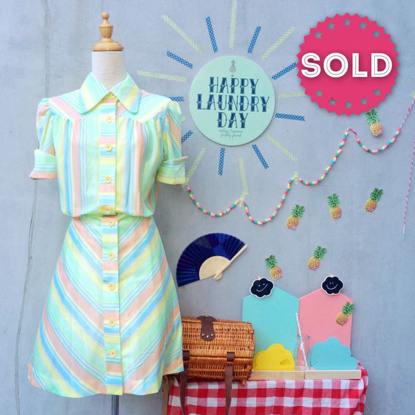 Happy Jelly Babies | Vintage 1960s pastel Green Yellow Pink Blue