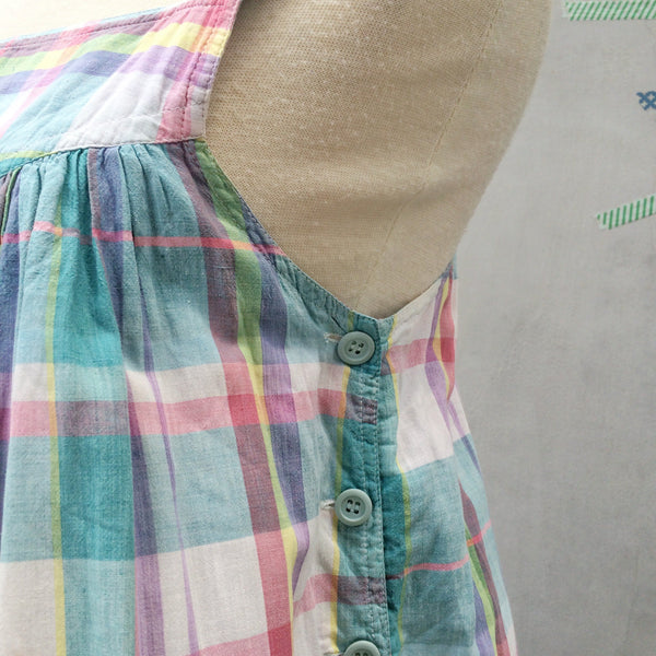 Babette Baby | Vintage 1980s checkered Plaid jumper dress
