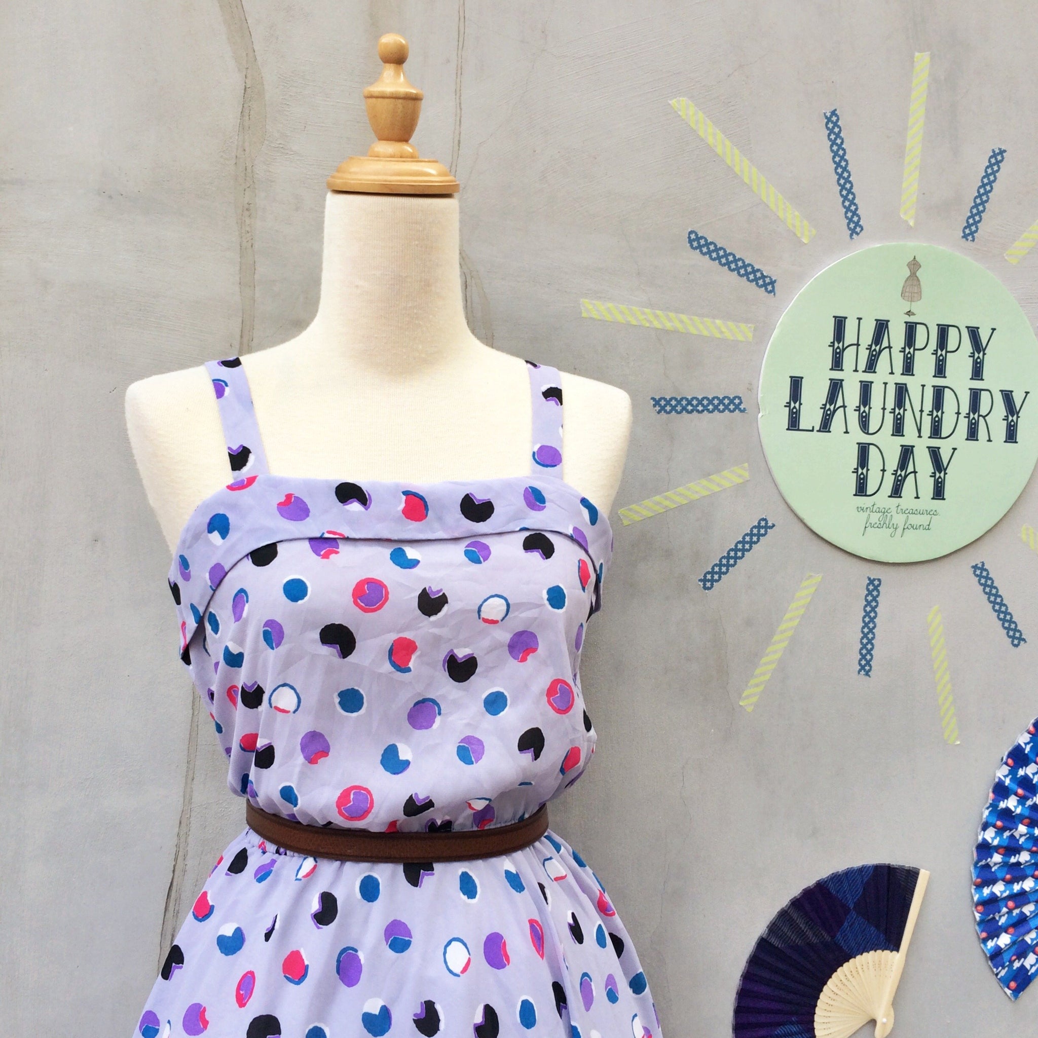 Sunny Purp-me-up | Vintage 1960s Lavendar polka dot sundress