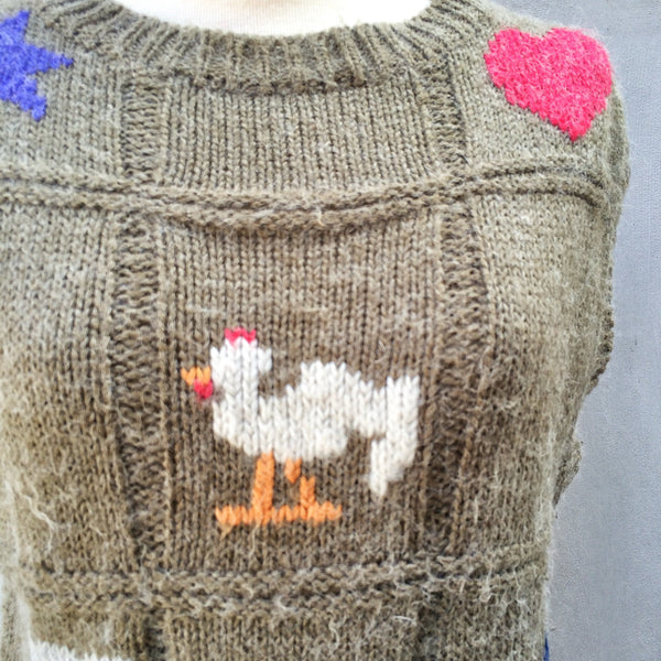 Tic Tac Toe | Vintage 1970s Sweater Knit