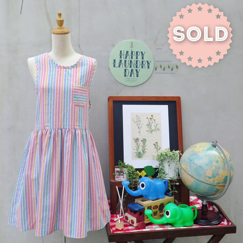 Oh jolly lolly | Vintage 1970s 1980s Summer Ice Lolly striped Jumper dress