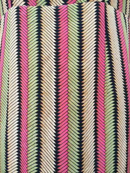 SALE ! |  Kitsch Kerpisch | Vintage 1970s vertical stripes and Triangles dress