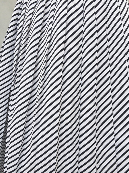 Iced Vanilla | Vintage 70s monochrome black & white stripe dress