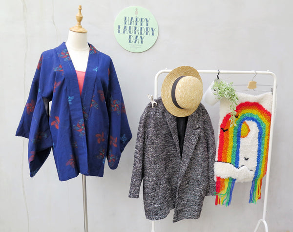 Spinning Pinwheels | Authentic Vintage 1960s 1970s lined Japanese Yutaka Kimono Jacket