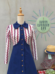 Mod USA | Vintage 1960s Twiggy mod retro Red White Blue mini dress