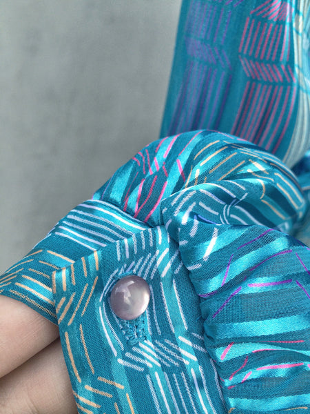 Blue Angel | Rare 70s Mint vintage holographic Pleated Dress