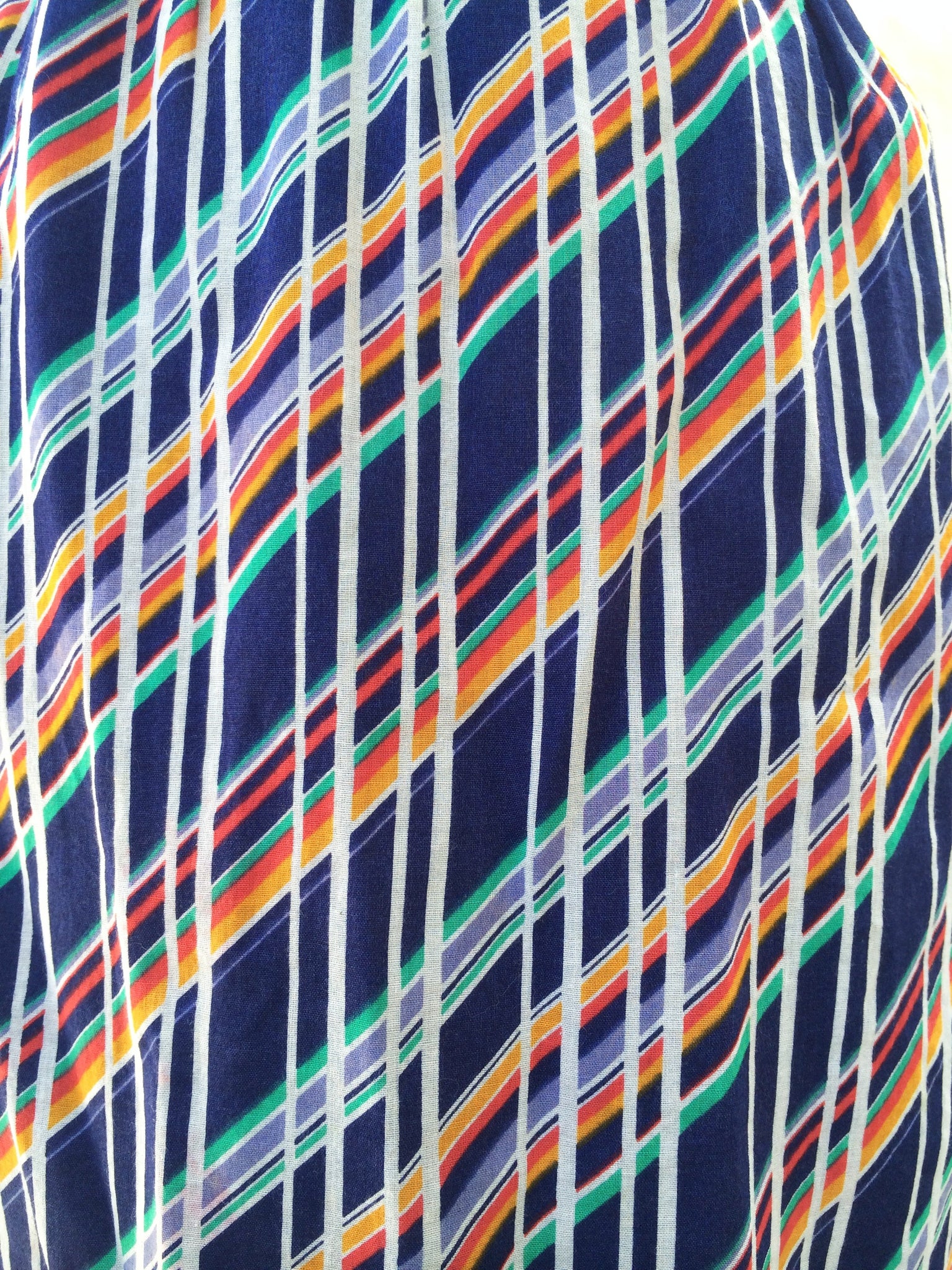 Full Techni-color | Vintage 19790s multi-colored striped dress | Retro Mod Fun!