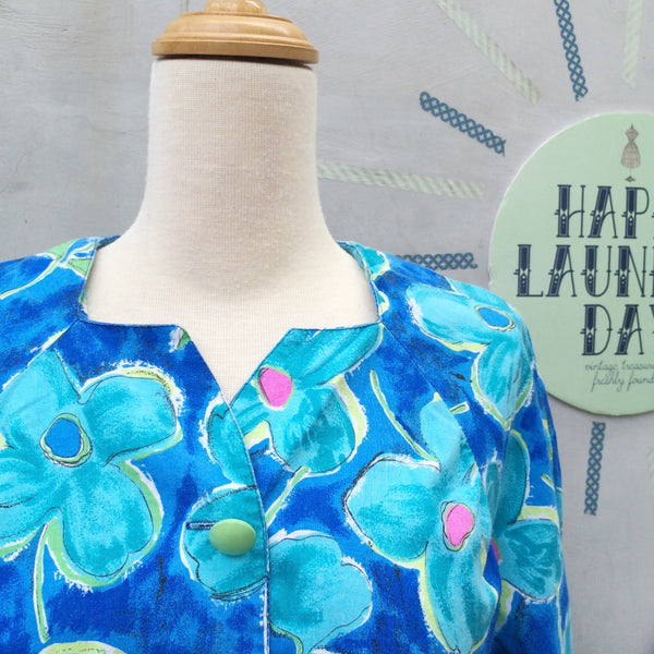 SALE! | Pick me a Flower | Vintage 1980s cotton Day Dress with Pockets