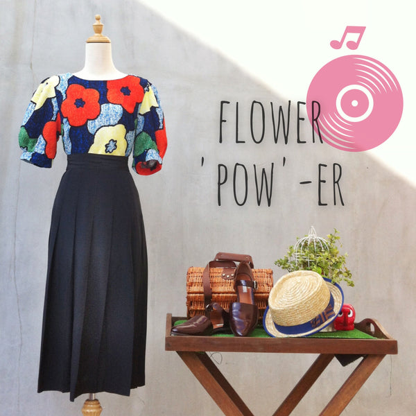 Fresh Find | Flower Pow-er | Modern retro-inspired style Puffy sleeve Blouse
