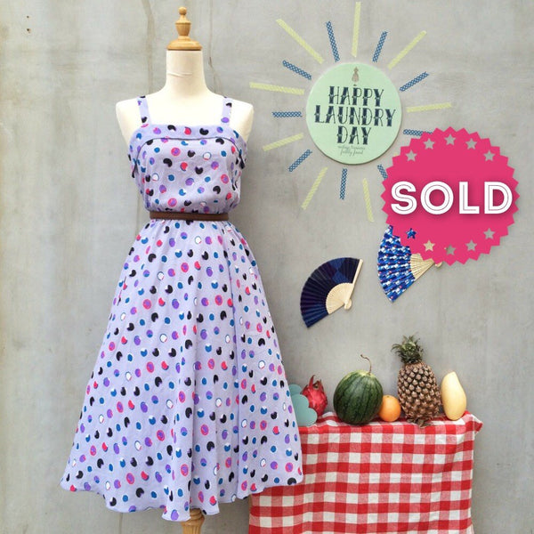 Sunny Purp-me-up | Vintage 1960s Lavendar polka dot sundress