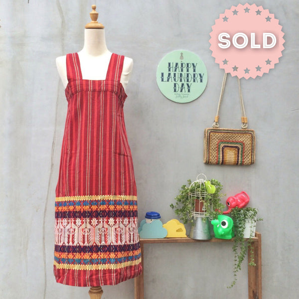 Mexico Bright-O | Vintage 1960s 1970s ethnic Handmade embroidery Mexican hippie sundress