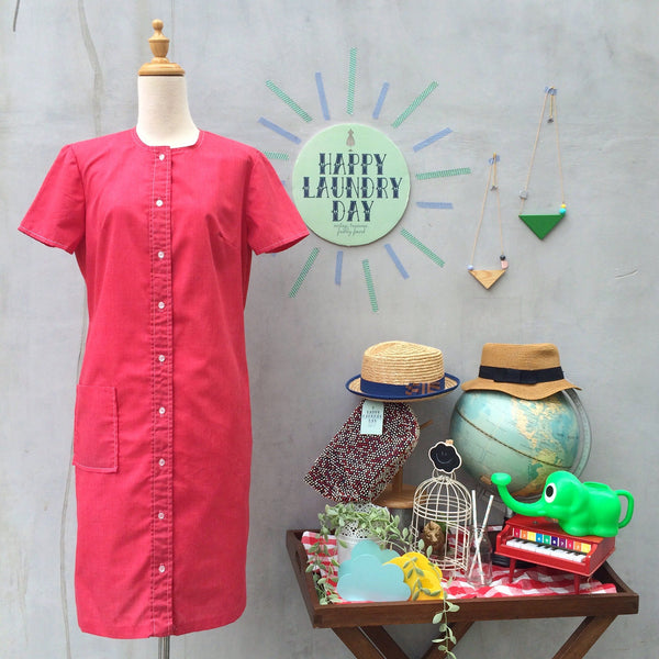 Simply Red | Vintage 1960s retro mod Shirt dress