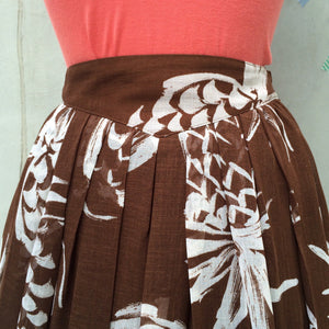 Pina Colada | Vintage 1960s/70s Pineapple print Swing novelty print Skirt