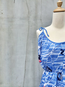 Maldives Calling | Flirty Cute Vintage 1970s 1960s tank Sun dress Nautical Sailor theme