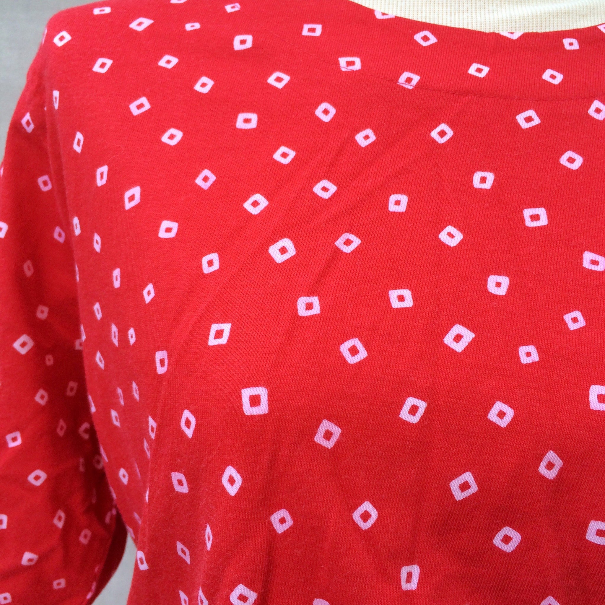 Happy Birthday SG! | Vintage 1980s made-in-Singapore red white polka dot Day Dress with POCKETS