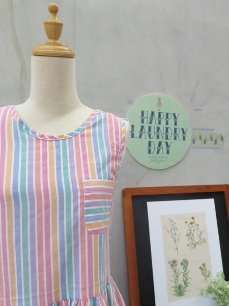 Oh jolly lolly | Vintage 1970s 1980s Summer Ice Lolly striped Jumper dress