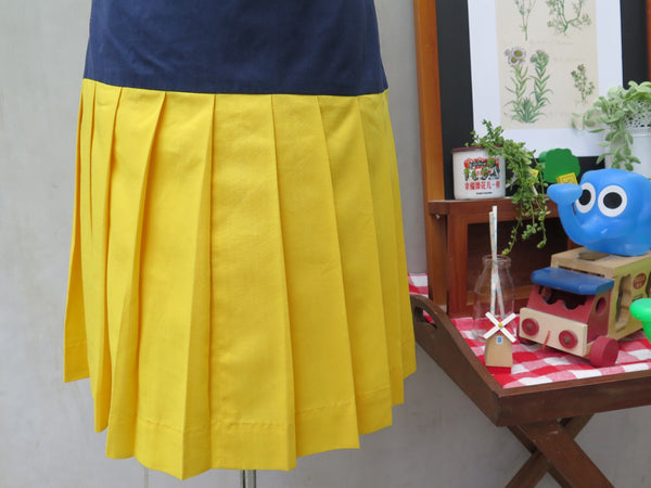 Scootin' Tootin' | Vintage 1960s drop waist Yellow Mod Scooter dress with Floppy Bow