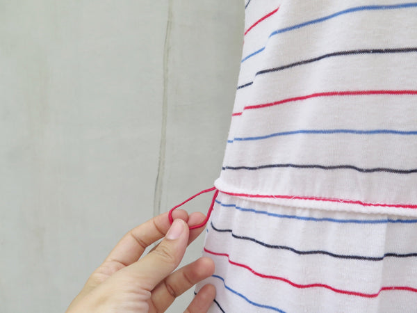 Hallie | Vintage 1980s striped Nautical theme jersey dress