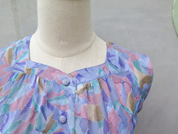 Prism Princess | Vintage 1950s 1960s Crushed sweets Stained Glass multicolour Sleeveless Dress