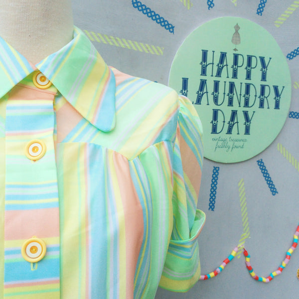 Happy Jelly Babies | Vintage 1960s pastel Green Yellow Pink Blue
