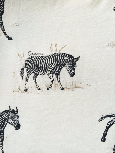 Zebra without Stripes | Cute 80s retro Zebra print Blouse top Silky smooth