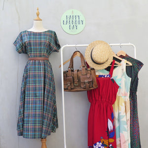 MUST HAVE! | Gardenia | Vintage 1950s 1960s Multicolored Plaid Dress