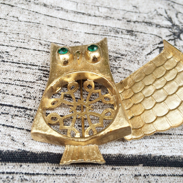 Tootin' Hootin' | Vintage AVON 1950s 1960s Owl brooch locket