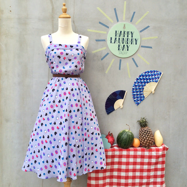 Sunny Purp-me-up | Vintage 1960s Lavendar polka dot sundress