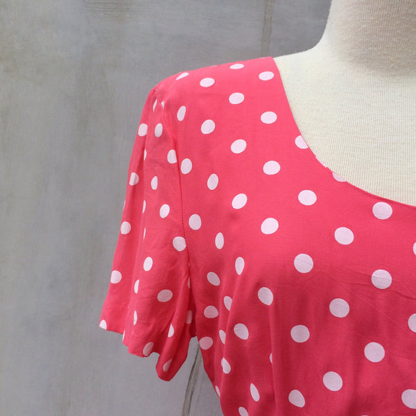 SALE! | Pink Polka Dot Panther | Vintage 1980s My Michelle pink & white polka dot dress