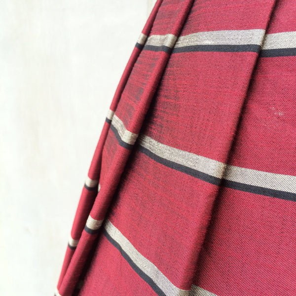 Party on, Red! | Vintage 1960s 1950s Party skirt in Deep berry red and stripes