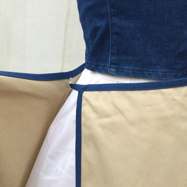 Sails Ahoy! | Vintage 1970s Nautical Patchwork Sailboat Wrap Skirt in Khaki and Navy Blue