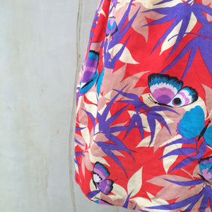 Red-tro Retro | Vintage 1980s 1990s retro Butterfly print summer skirt