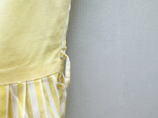Consignment | Candied Yellow | Vintage 1960s 1970s Yellow striped Cute Tea Dress