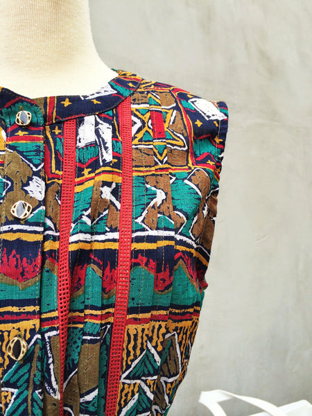 Hola! | 70s Vintage Feliz Navidad ethnic art print Dress