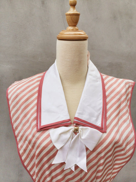 School Days Chic | Rare Vintage 60s 70s Pinafore inspired Sailor theme dress