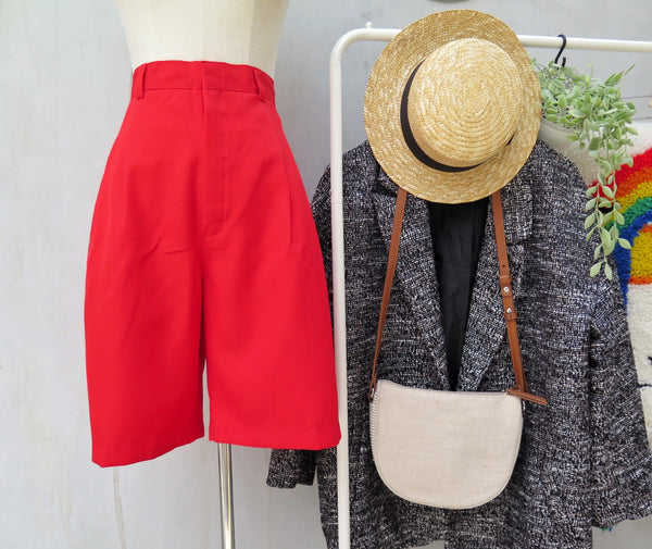 Ruby | Vintage 1970s 1980s Red shorts or culottes