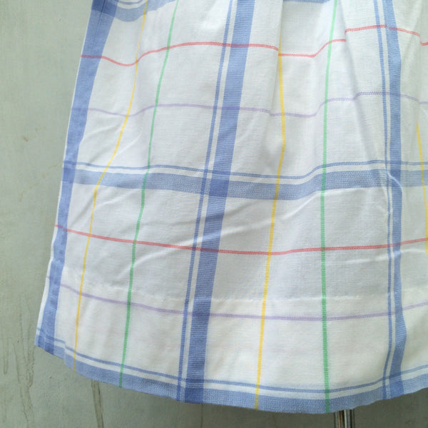 Tea times Two | Vintage 1980s Esprit Pastel pink stripes and lines A-line skirt with Pockets