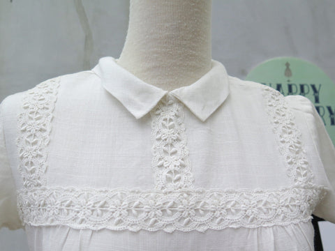 Consignment | Cream de Crop | Vintage 1950s 1960s Cream lace Day Dress